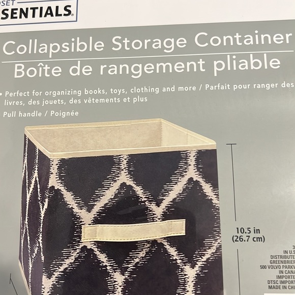 New Set 4 Closet Essentials Harvest Smokey Grey Collapsible Storage Containers - Picture 6 of 7